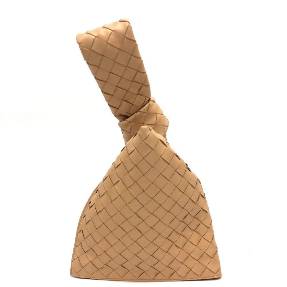 BOTTEGA VENETA 652001 Intrecciato Mini The Twist Handbag Beige/GoldHardware - Picture 10 of 11